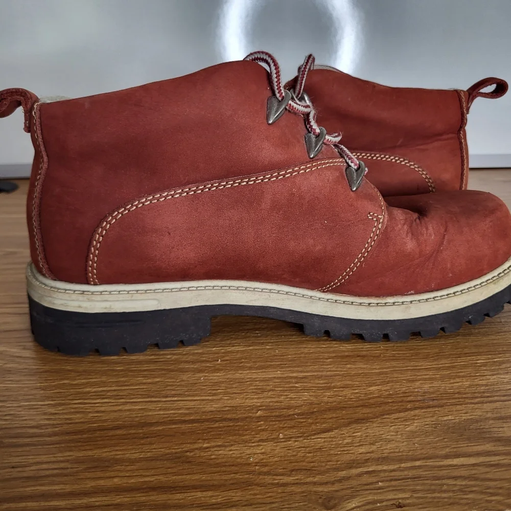 Colorado Men's Red Suede Lace-Up Work Boots Size 9